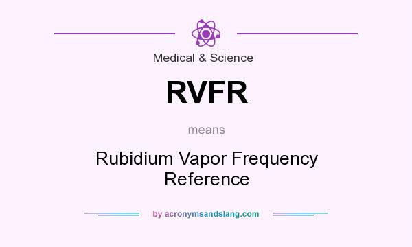 What does RVFR mean? It stands for Rubidium Vapor Frequency Reference
