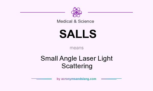 What does SALLS mean? It stands for Small Angle Laser Light Scattering