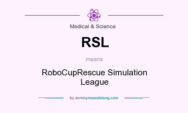 What does RSL mean? It stands for RoboCupRescue Simulation League