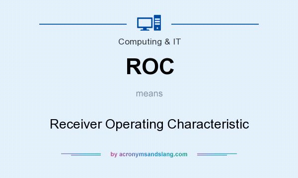 What does ROC mean? It stands for Receiver Operating Characteristic