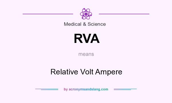 What does RVA mean? It stands for Relative Volt Ampere