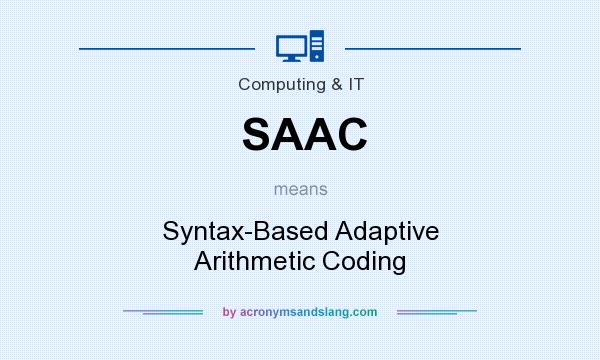 What does SAAC mean? It stands for Syntax-Based Adaptive Arithmetic Coding
