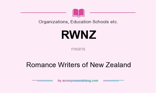 What does RWNZ mean? It stands for Romance Writers of New Zealand