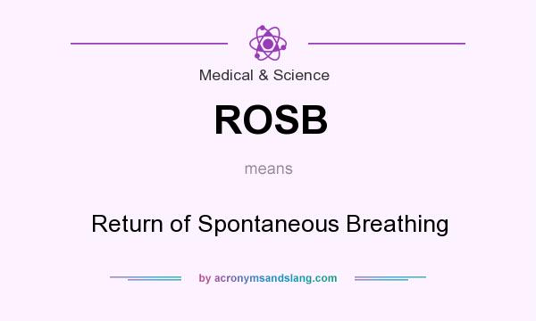 What does ROSB mean? It stands for Return of Spontaneous Breathing