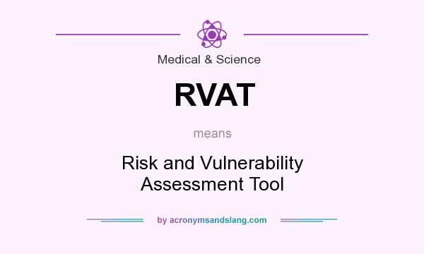 What does RVAT mean? It stands for Risk and Vulnerability Assessment Tool