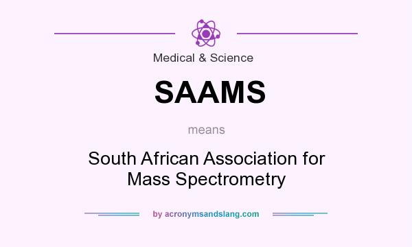 What does SAAMS mean? It stands for South African Association for Mass Spectrometry