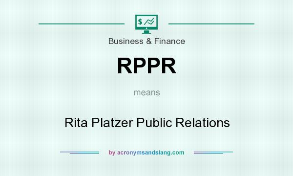 What does RPPR mean? It stands for Rita Platzer Public Relations