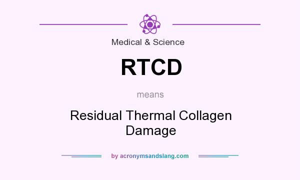 What does RTCD mean? It stands for Residual Thermal Collagen Damage
