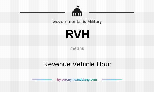 What does RVH mean? It stands for Revenue Vehicle Hour