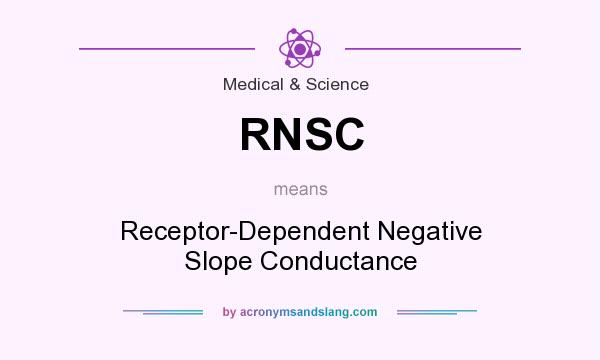 What does RNSC mean? It stands for Receptor-Dependent Negative Slope Conductance