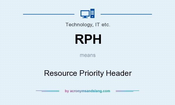 What does RPH mean? It stands for Resource Priority Header