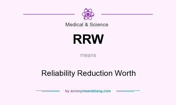 What does RRW mean? It stands for Reliability Reduction Worth