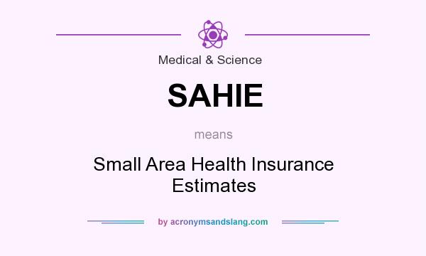 What does SAHIE mean? It stands for Small Area Health Insurance Estimates