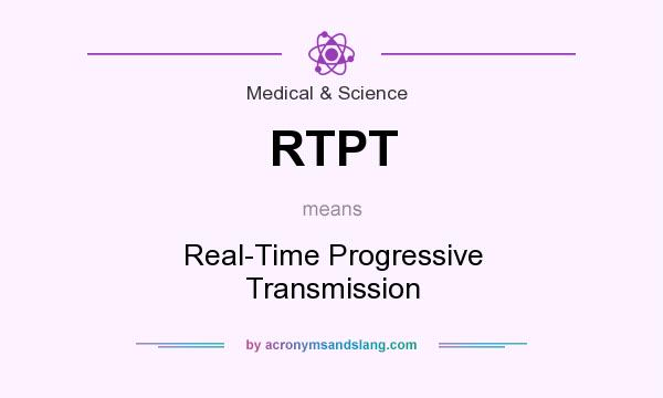 What does RTPT mean? It stands for Real-Time Progressive Transmission