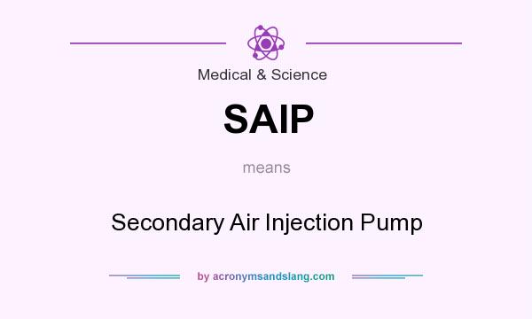 What does SAIP mean? It stands for Secondary Air Injection Pump