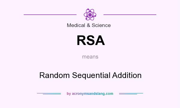 What does RSA mean? It stands for Random Sequential Addition