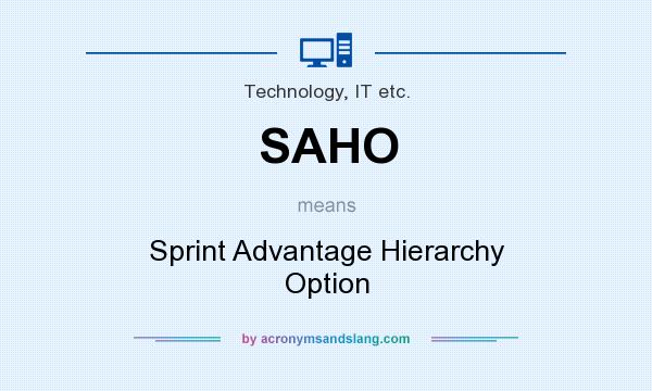 What does SAHO mean? It stands for Sprint Advantage Hierarchy Option