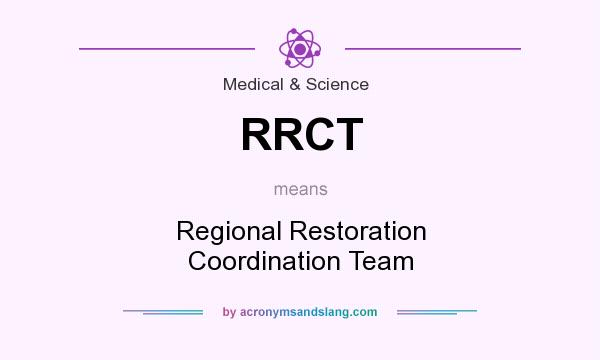 What does RRCT mean? It stands for Regional Restoration Coordination Team