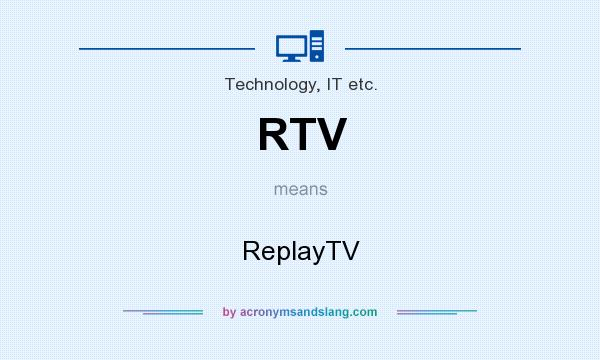 What does RTV mean? It stands for ReplayTV