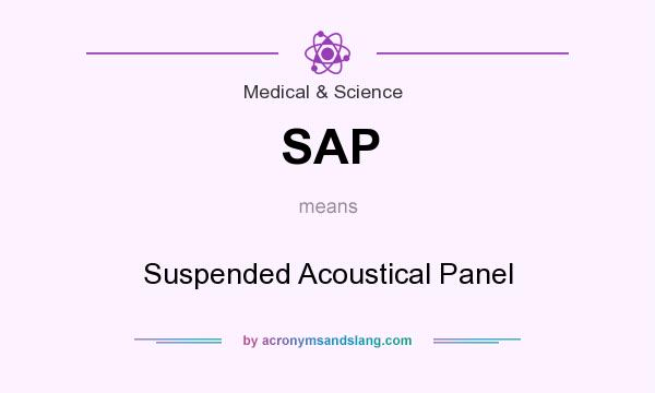 What does SAP mean? It stands for Suspended Acoustical Panel