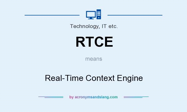 What does RTCE mean? It stands for Real-Time Context Engine