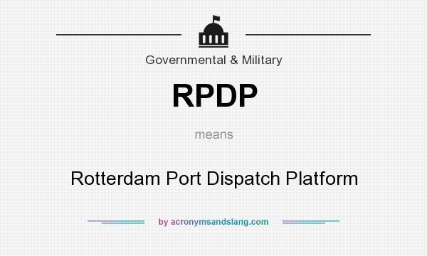 What does RPDP mean? It stands for Rotterdam Port Dispatch Platform