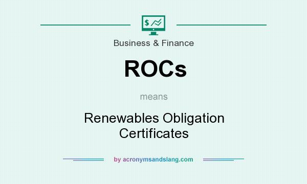 What does ROCs mean? It stands for Renewables Obligation Certificates