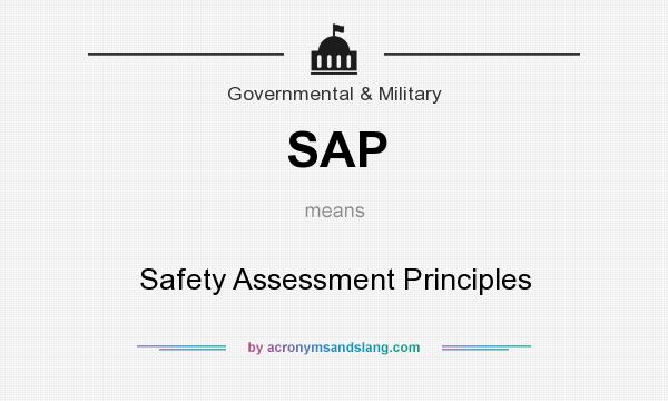 What does SAP mean? It stands for Safety Assessment Principles