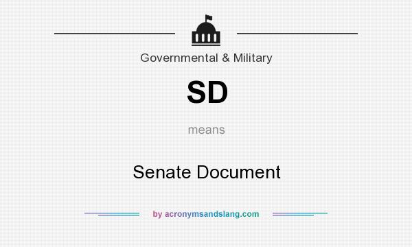 What does SD mean? It stands for Senate Document