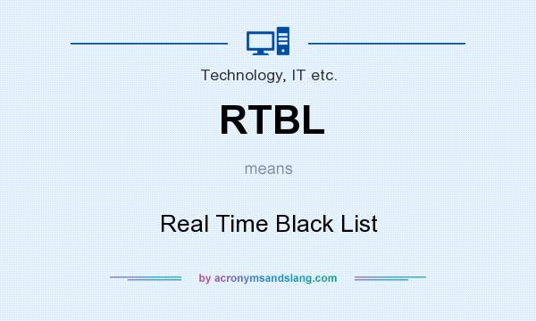 What does RTBL mean? It stands for Real Time Black List