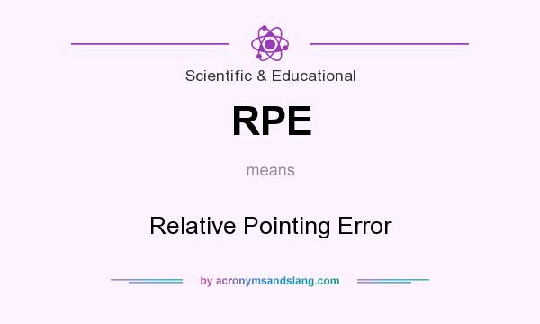 What does RPE mean? It stands for Relative Pointing Error