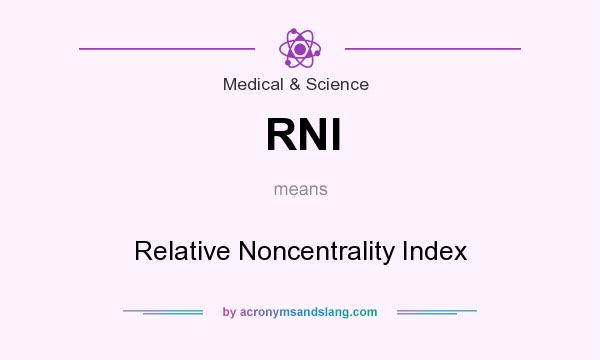 What does RNI mean? It stands for Relative Noncentrality Index