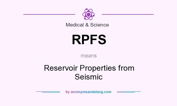 What does RPFS mean? It stands for Reservoir Properties from Seismic
