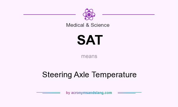 What does SAT mean? It stands for Steering Axle Temperature