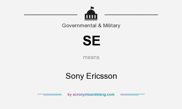 What does SE mean? It stands for Sony Ericsson