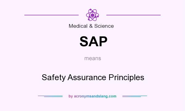 What does SAP mean? It stands for Safety Assurance Principles
