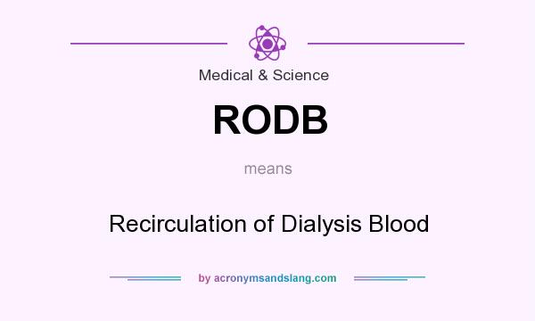 What does RODB mean? It stands for Recirculation of Dialysis Blood