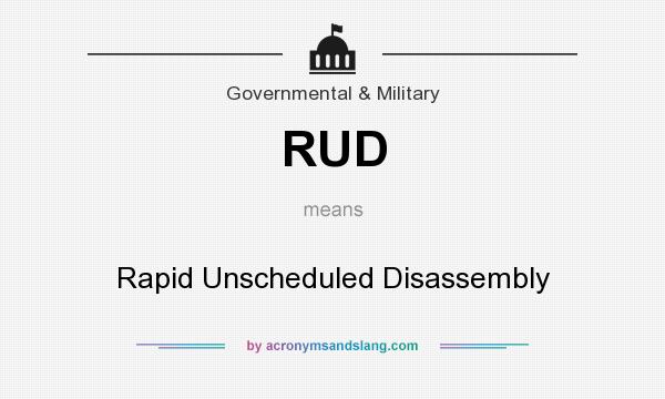 What does RUD mean? It stands for Rapid Unscheduled Disassembly