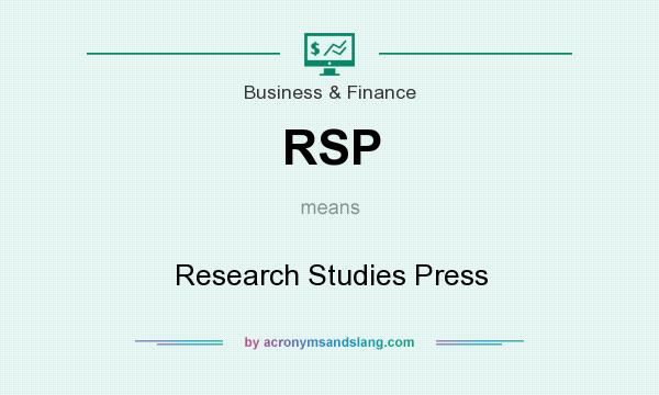What does RSP mean? It stands for Research Studies Press