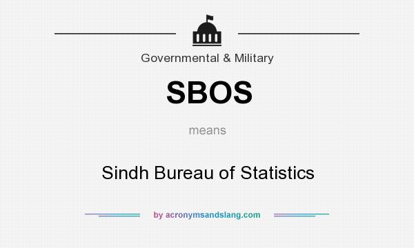 What does SBOS mean? It stands for Sindh Bureau of Statistics