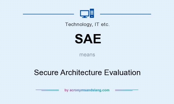 What does SAE mean? It stands for Secure Architecture Evaluation