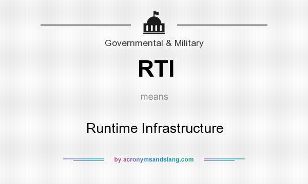 What does RTI mean? It stands for Runtime Infrastructure