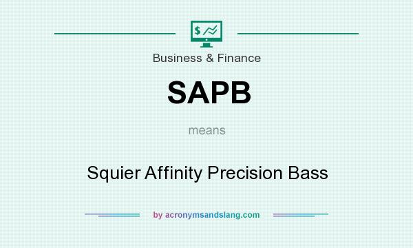 What does SAPB mean? It stands for Squier Affinity Precision Bass