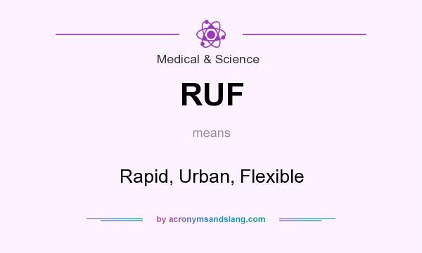 What does RUF mean? It stands for Rapid, Urban, Flexible
