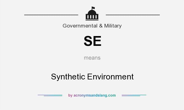 What does SE mean? It stands for Synthetic Environment
