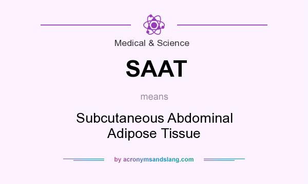 What does SAAT mean? It stands for Subcutaneous Abdominal Adipose Tissue
