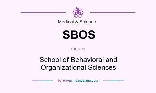 What does SBOS mean? It stands for School of Behavioral and Organizational Sciences