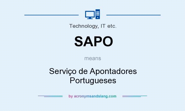 What does SAPO mean? It stands for Serviço de Apontadores Portugueses