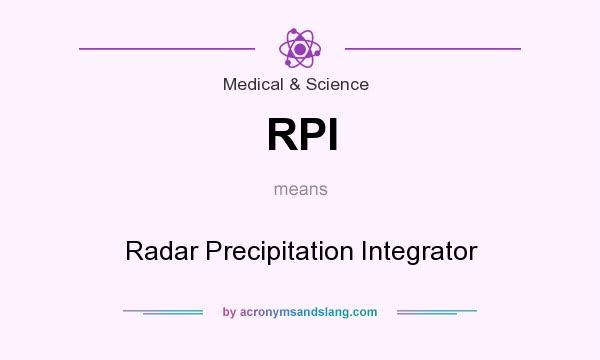 What does RPI mean? It stands for Radar Precipitation Integrator