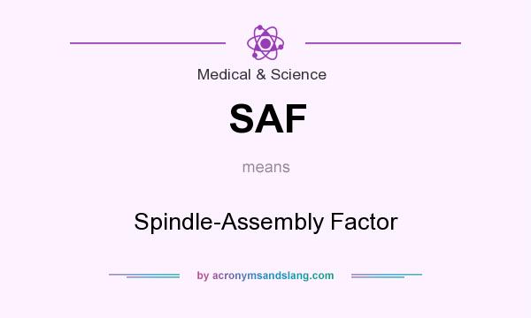 What does SAF mean? It stands for Spindle-Assembly Factor